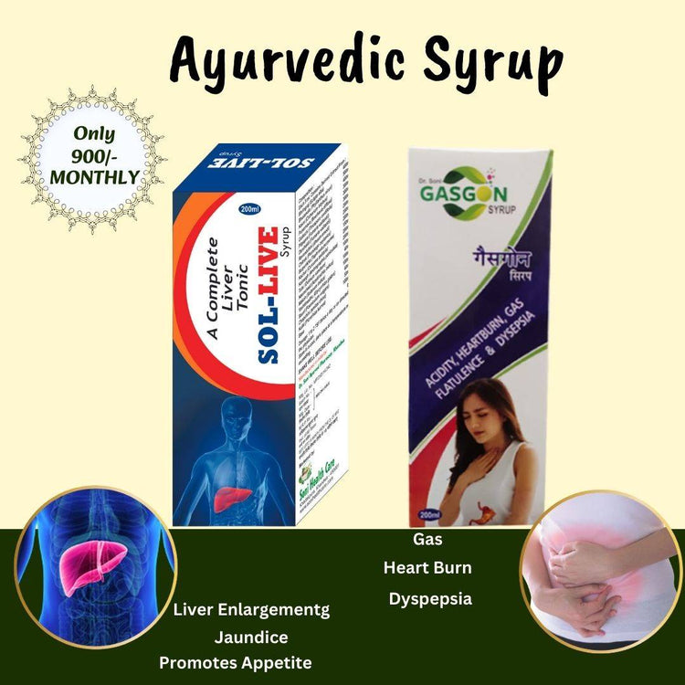 hyper gastric treatment, cure for hyper acidity,for hyper acidity,hyper acid reflux,Sol-Live & Gasgon Syrup,Dr