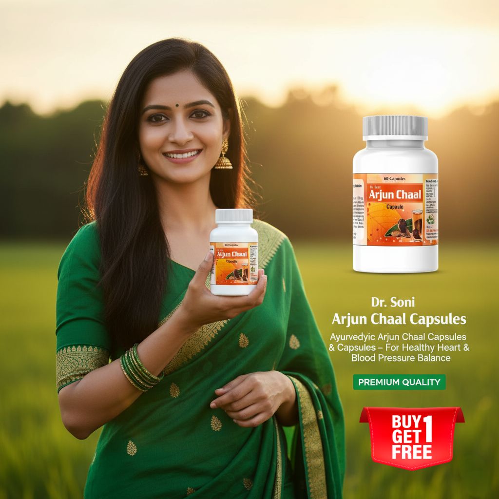 Soni Arjun Chaal Capsules for Cholesterol & Healthy Heart, Best Cardio Vascular tonic,Pure Ayurvedic,Natural & Herbal Supplimemt (500 mg X 60 Capsules X 2 Bottles)