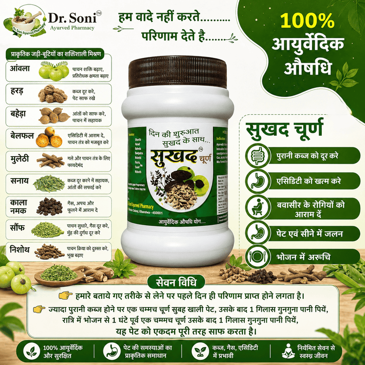 Sukhad Churn Laxative: Ayurvedic Medicine for Constipation and Acidity Relief