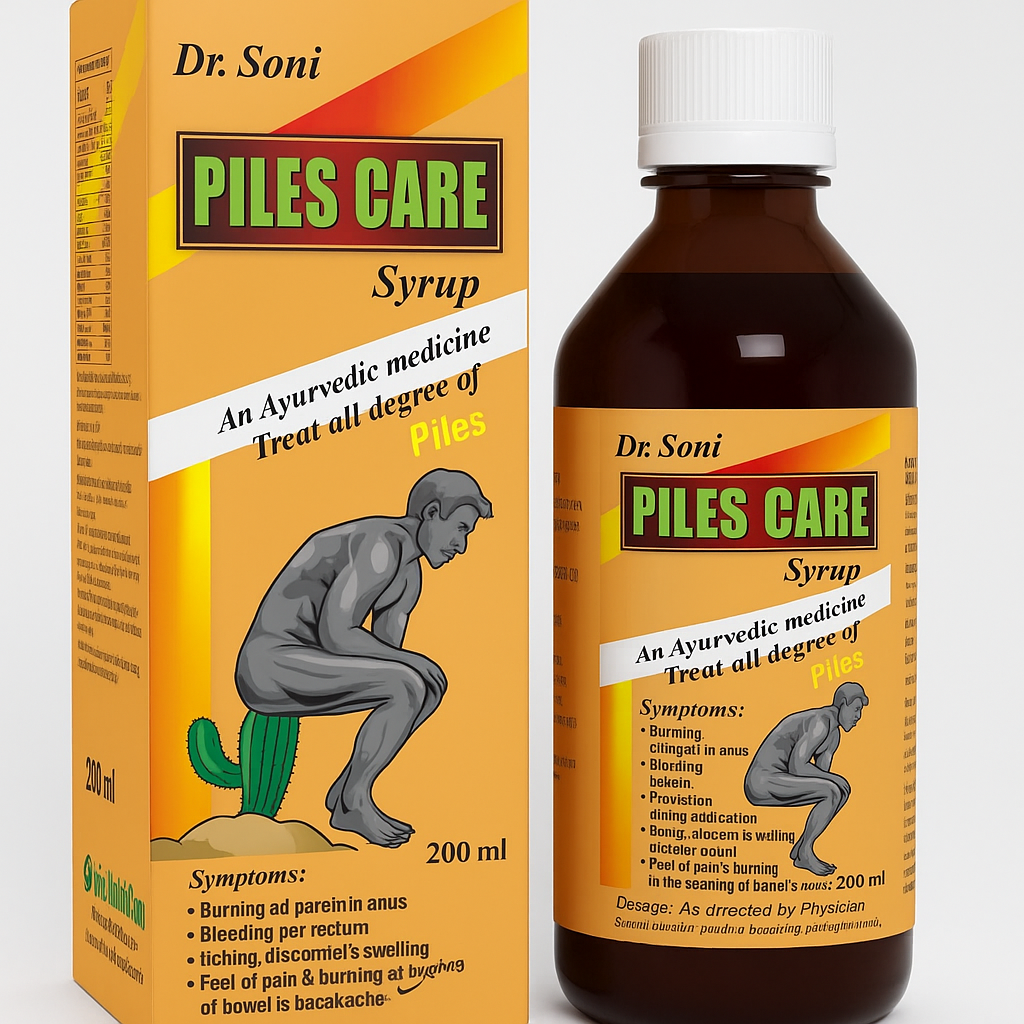 Dr. Soni PILES CARE Syrup - Fistula ,Primary & Secondry Piles Tonic ( 200ml X 4 Bottles)