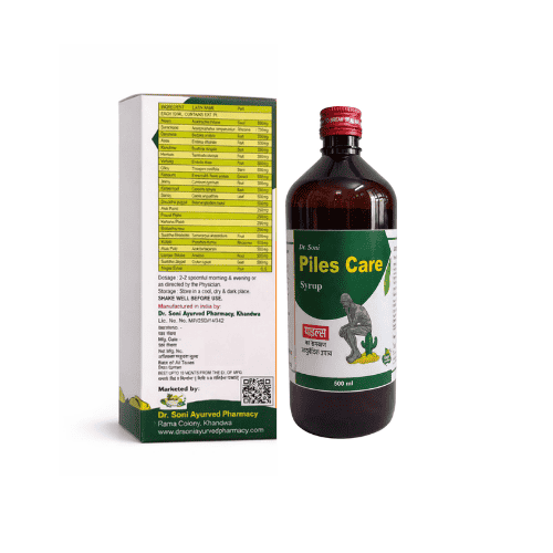 Dr. Soni Piles Care Syrup 500ml | Ayurvedic Piles Medicine & Babasir Medicine for Piles, Bavasir & Fistula Support