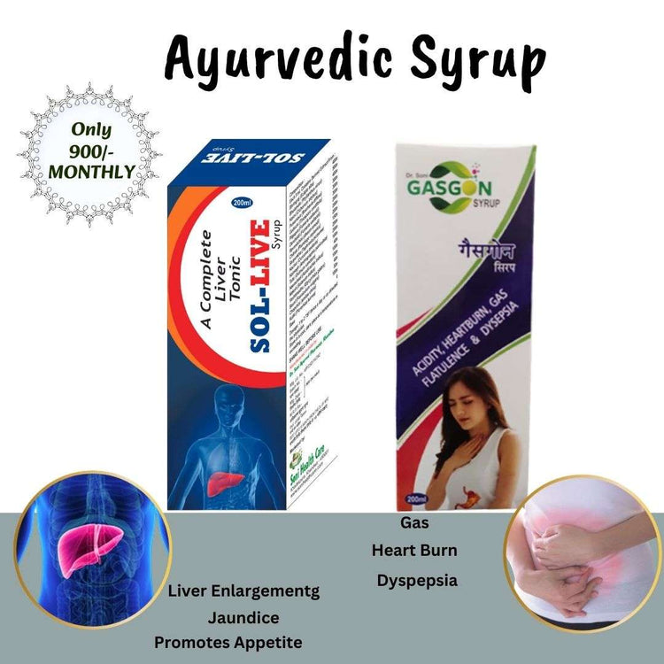 Dr.Soni Sol-Live & Gasgon Syrup-200ml x each 3 Bottles